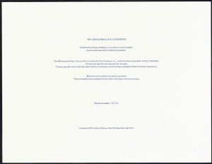 Page de titre et colophon, de dix paysages
